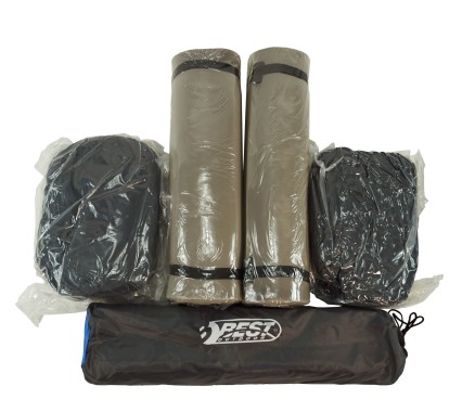 Camping Zelt FESTIVAL 205 x 150 x 105 cm, Polyester, inkl. 2 Schlafsäcke und 2 Isomatten, 66610